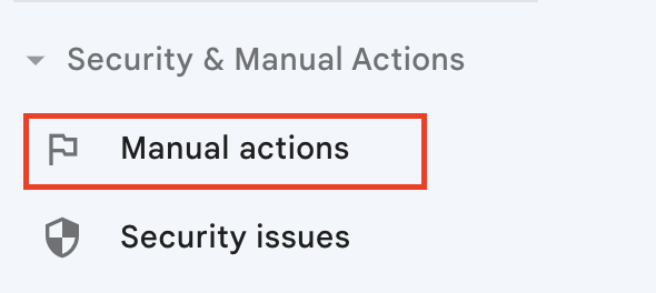 Manual Actions in GSC