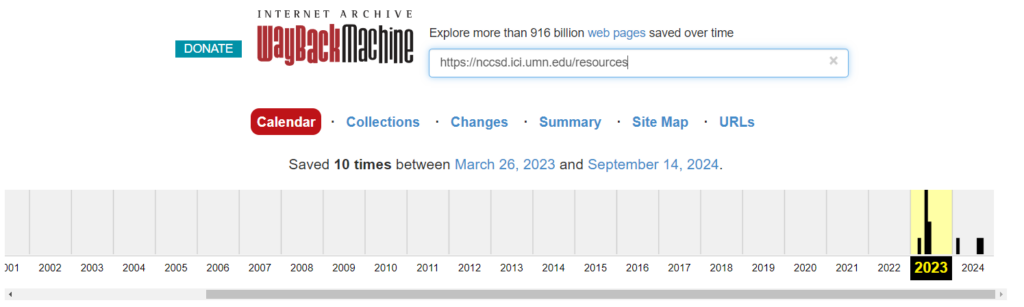 use Wayback Machine to find dead links