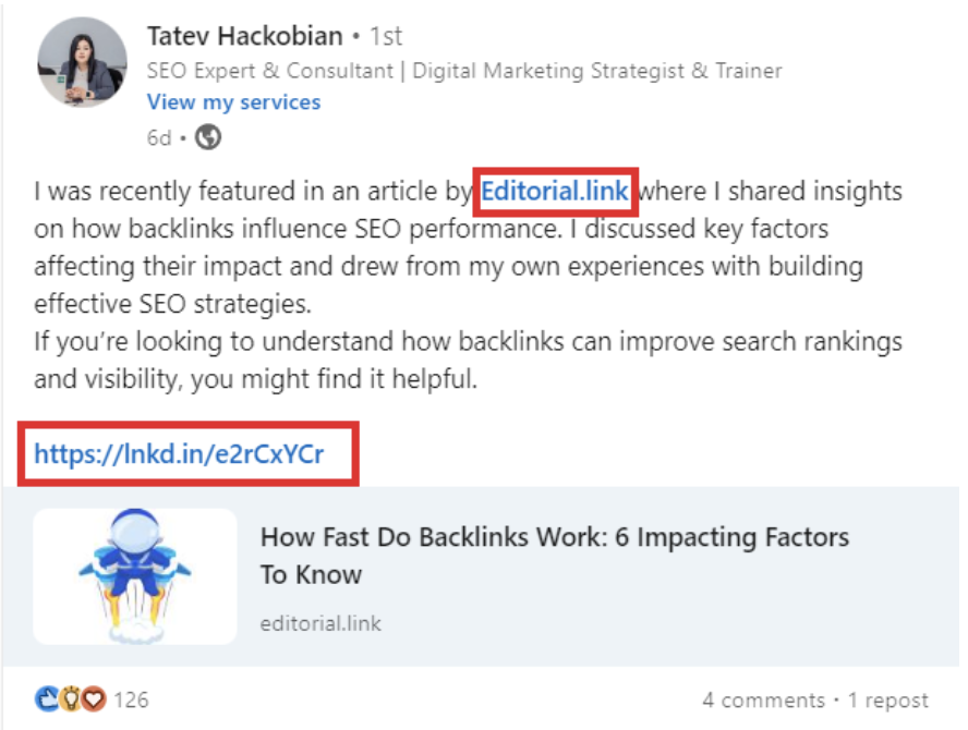 using linkedin to better backlink indexing