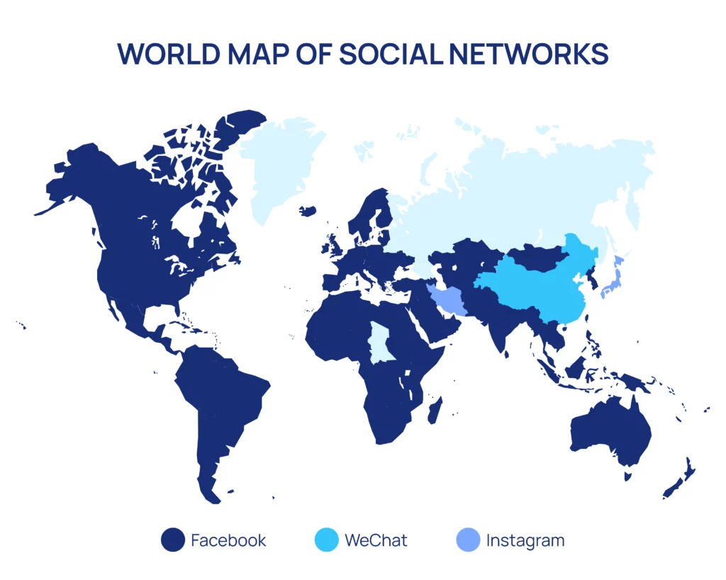 World Map of Social Networks