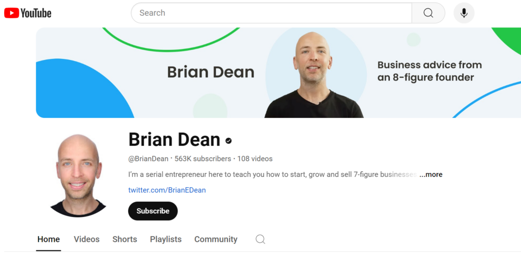 Brian Dean YouTube