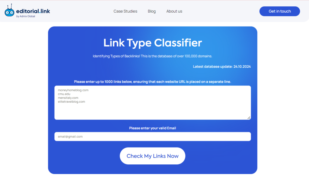 Link Type Classifier