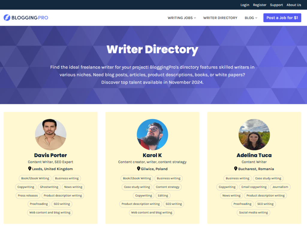 example of niche directory