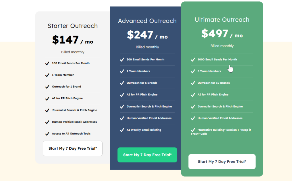 JustReachOut pricing