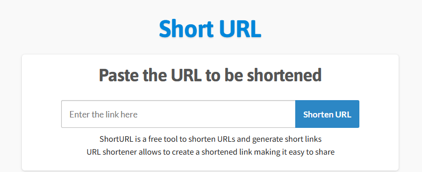 Generate the URL, shorten it using