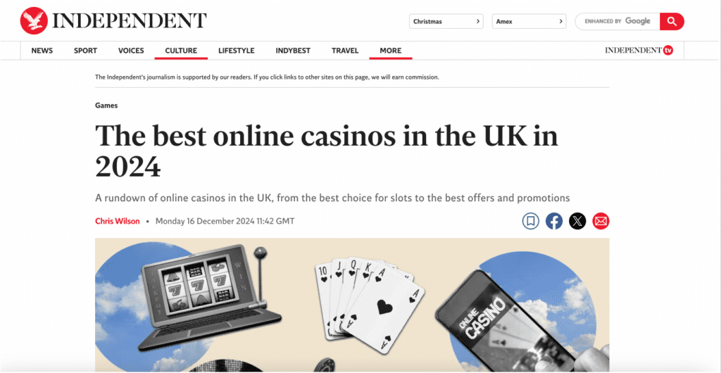 Parasite SEO on The Independent