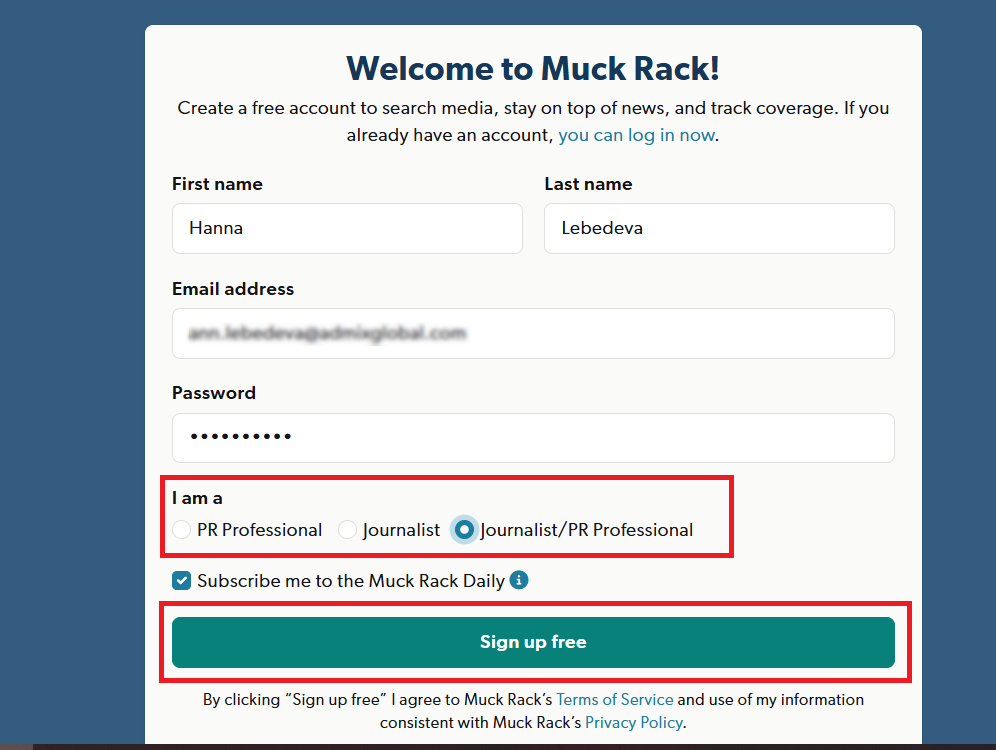 you can still sign up for a free account as a PR pro or journalist