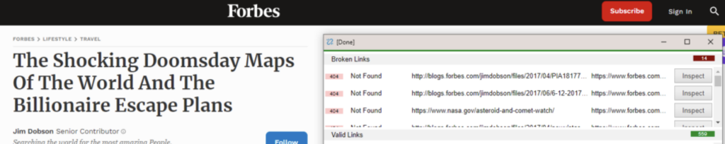 Chrome extensions for broken link building