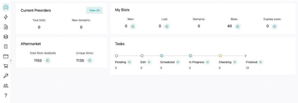 Shared.Domains dashboard