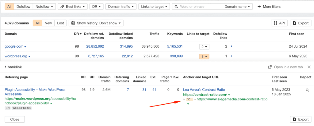 And then set up the redirect.
