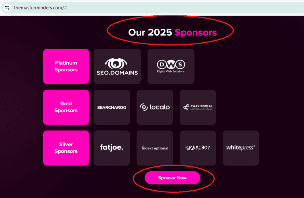 another option to get backlinks from homepage via sponsored event