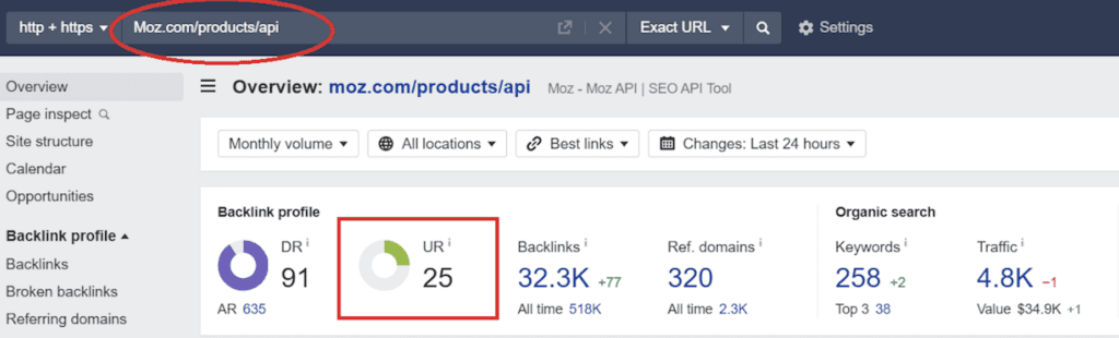example of internal page power