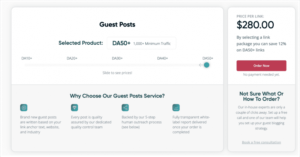 Rhino Rank guest posting pricing
