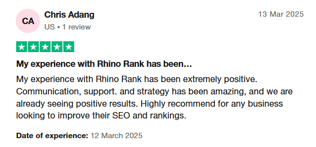 Rhino Rank guest posting services review