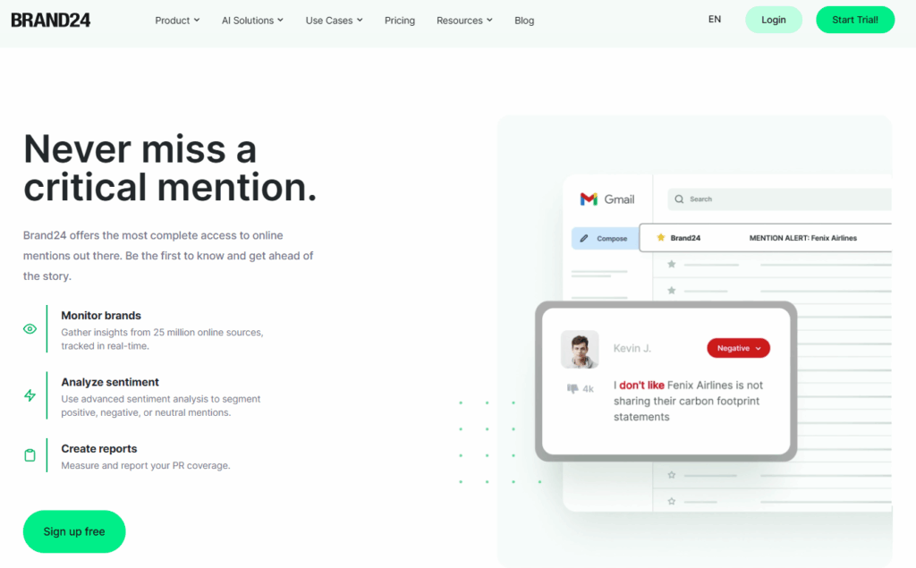 Track brand mentions online