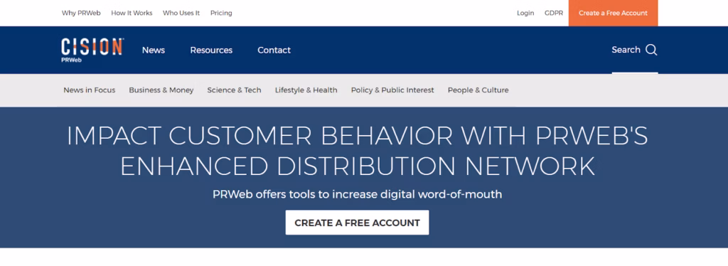 PRWeb (by Cision)